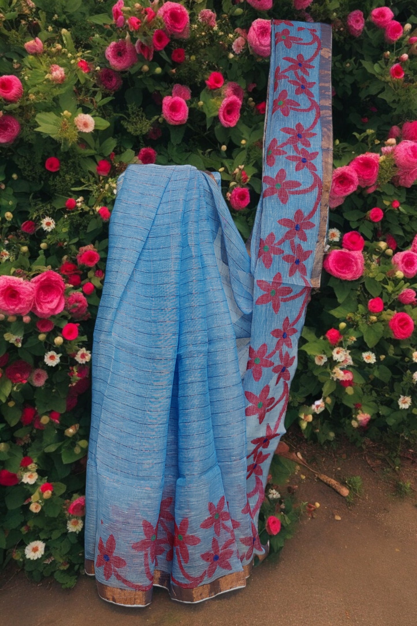 Daisy Linen - Blue
