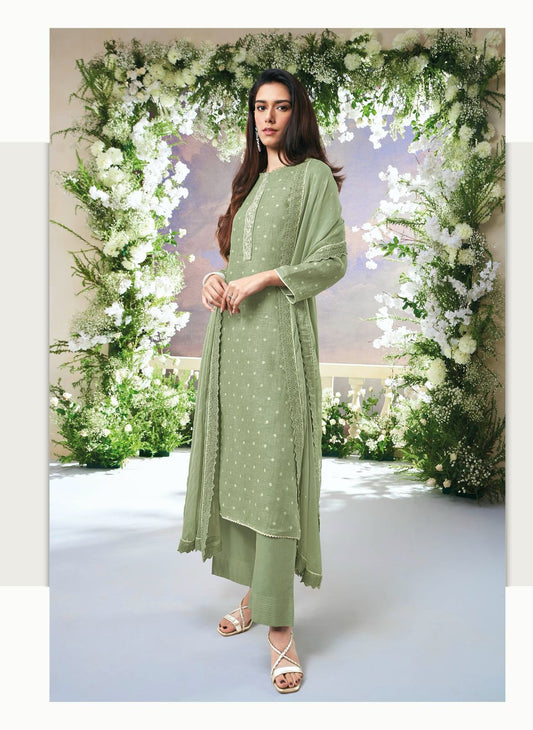 Pure Linen Jacquard suit - Sage Green (Copy)
