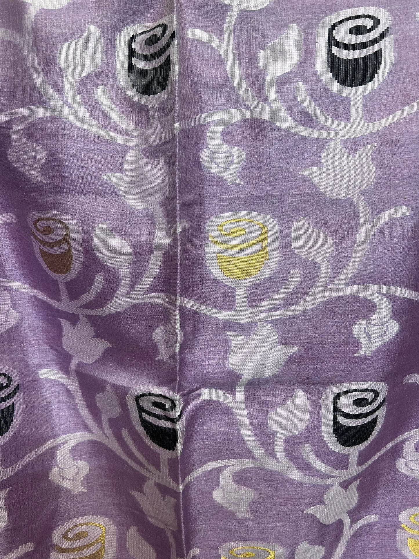 Pure Tussar silk Jamdani Rose - Purple