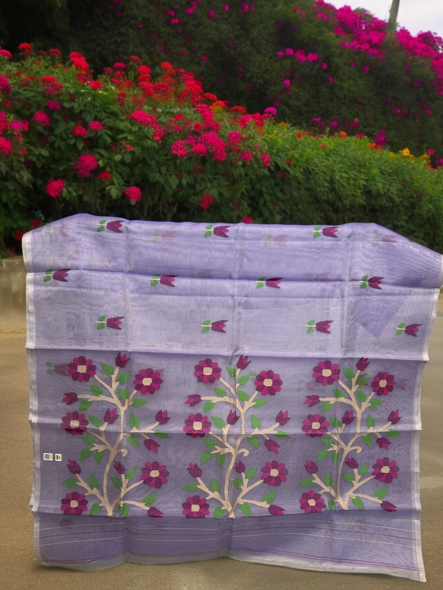 Pure Resham Jamdani Saree - Lilac