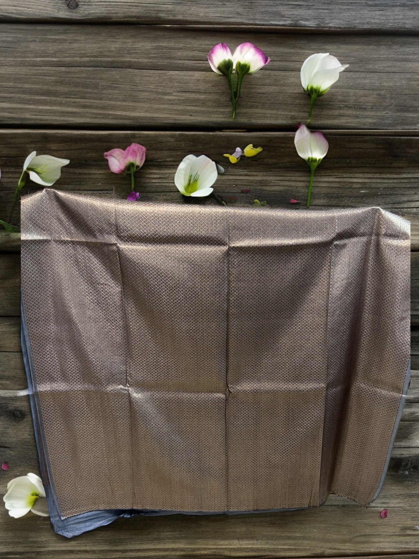 Muga Tussar Silk Saree - Grey