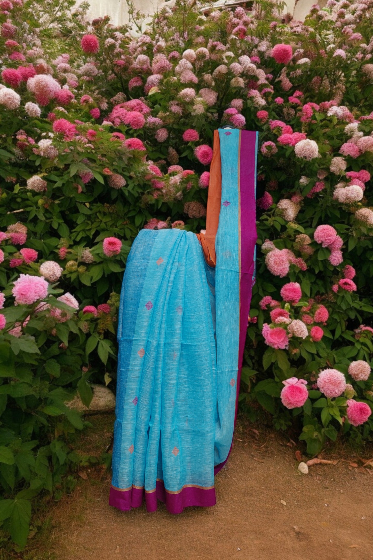 Ganga Jamuna Linen - Blue