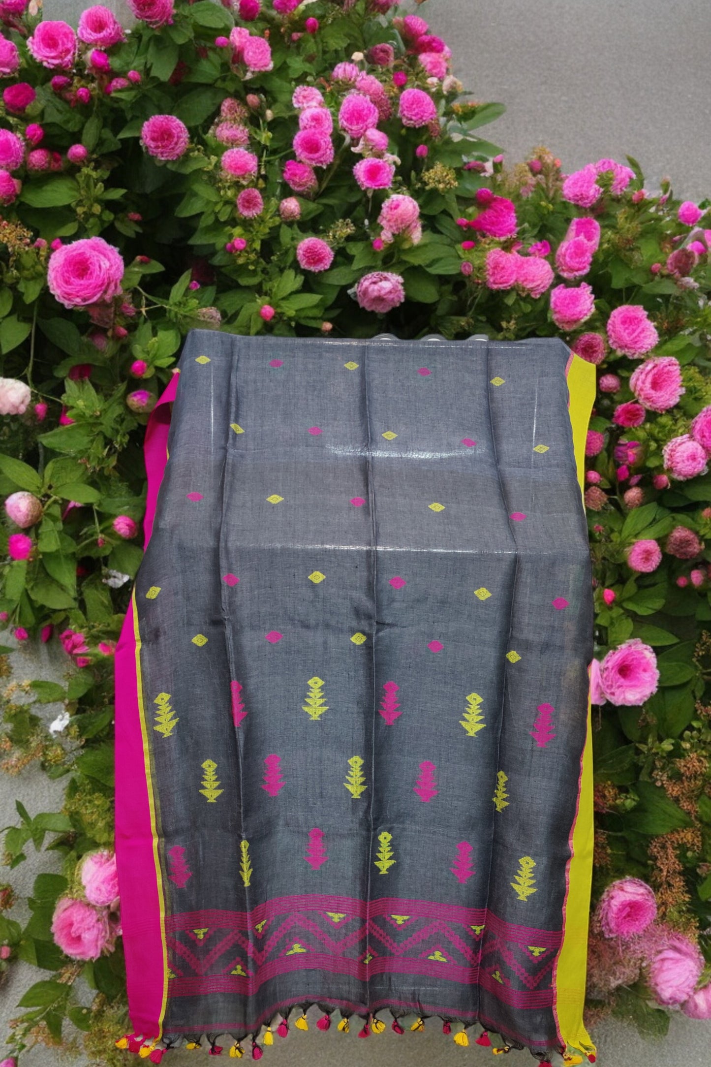 Ganga Jamuna Linen - Grey
