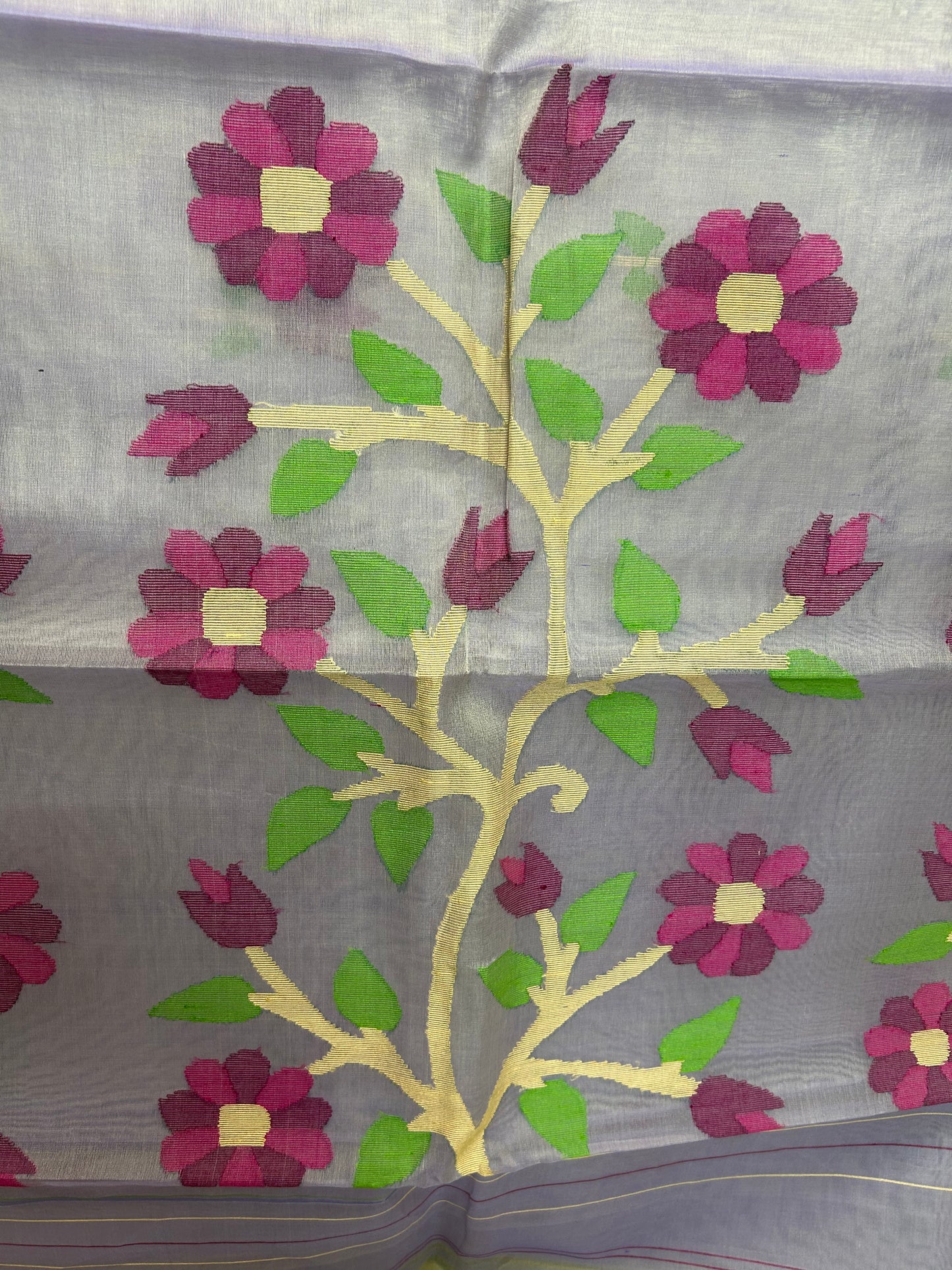Pure Resham Jamdani Saree - Lilac
