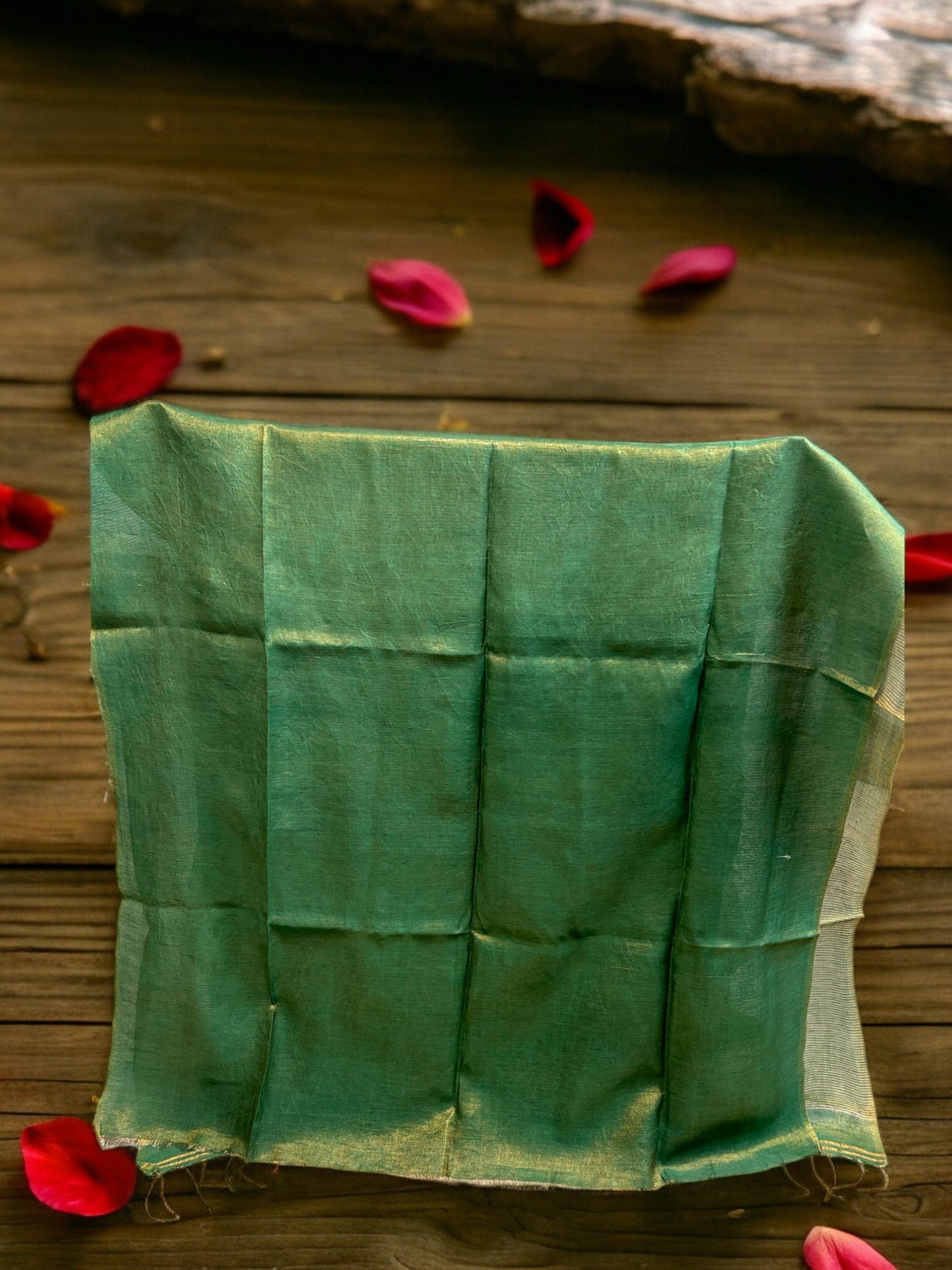 Striped Tissue Linen - Green