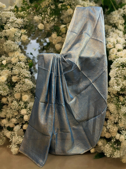 Striped Tissue Linen - Blue