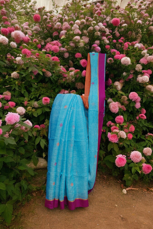 Ganga Jamuna Linen - Blue